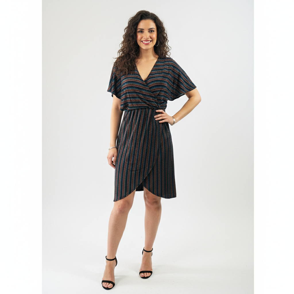 Andie Wrap Dress in Rainbow Sparkle