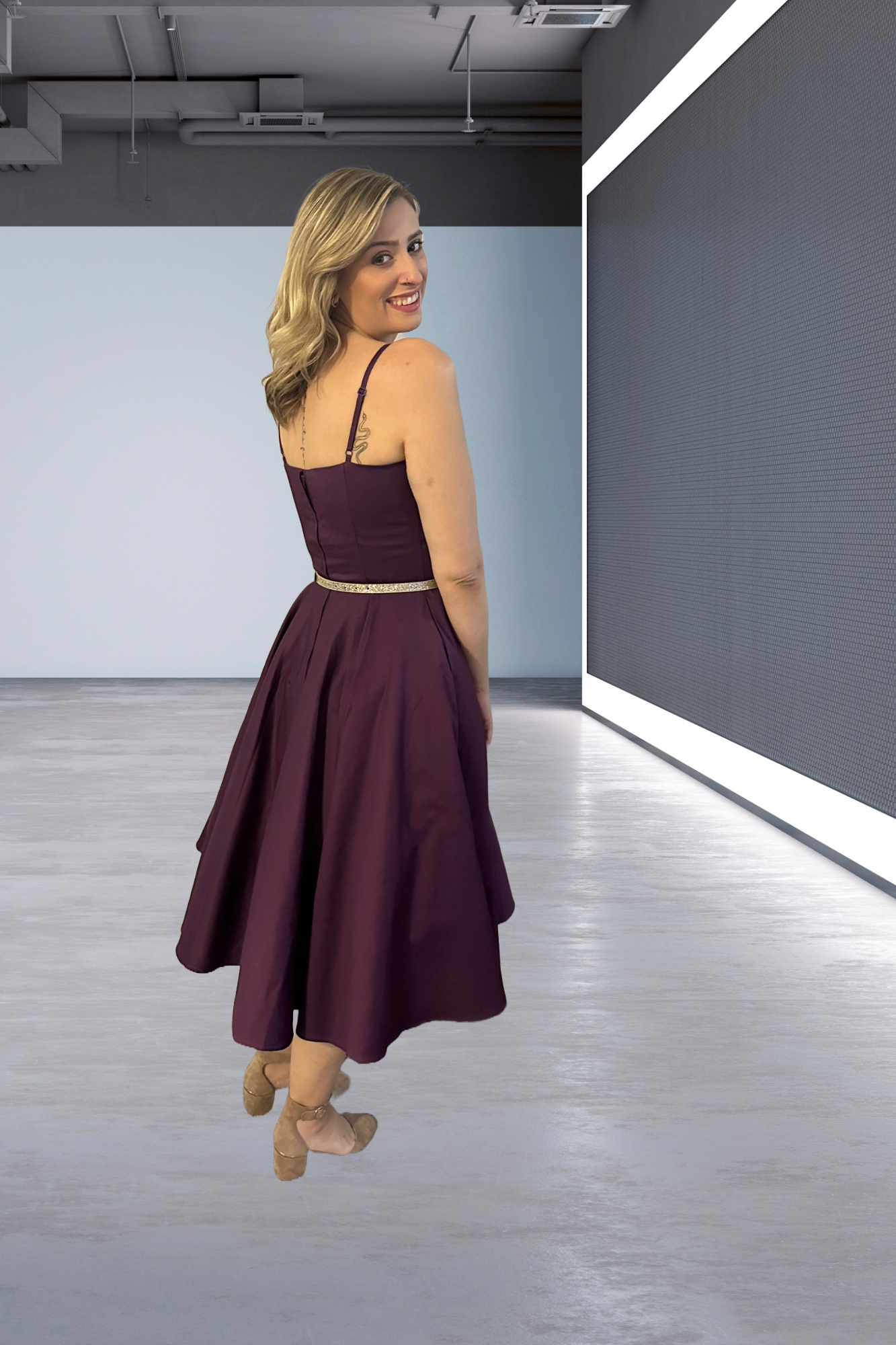 Aubergine clearance cocktail dress