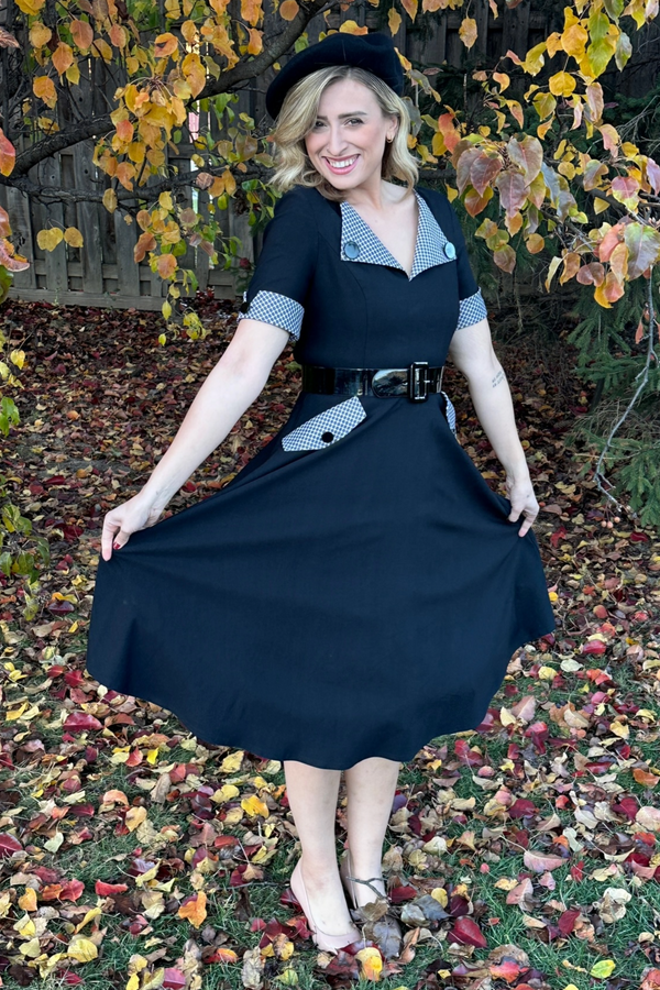 スーツ・フォーマル・ドレス MANY WAY CABBAGE TRIO DRESS Trixie Circle Dress in Black - Tatyana Clothing