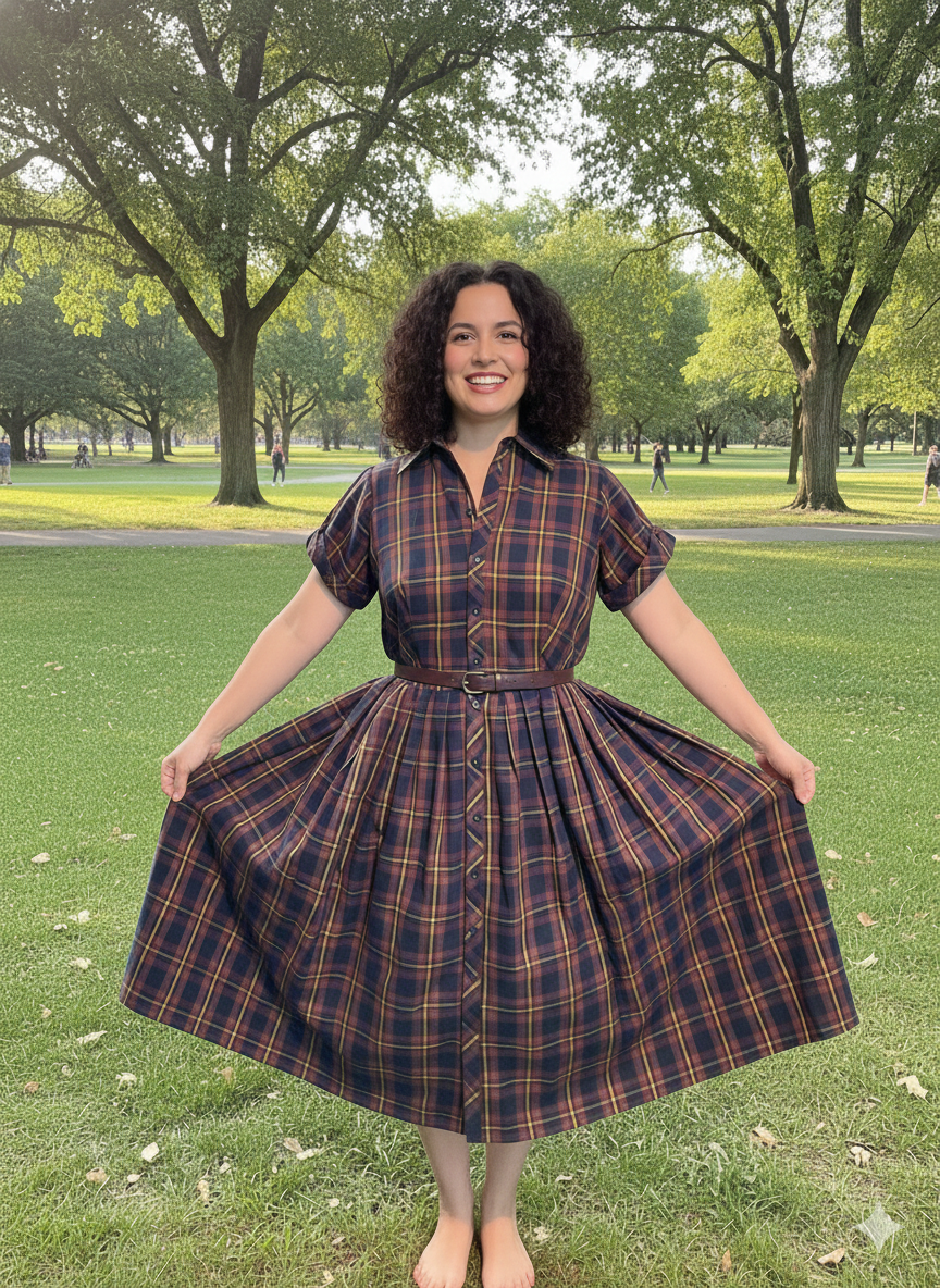 Day Dress in Plaid