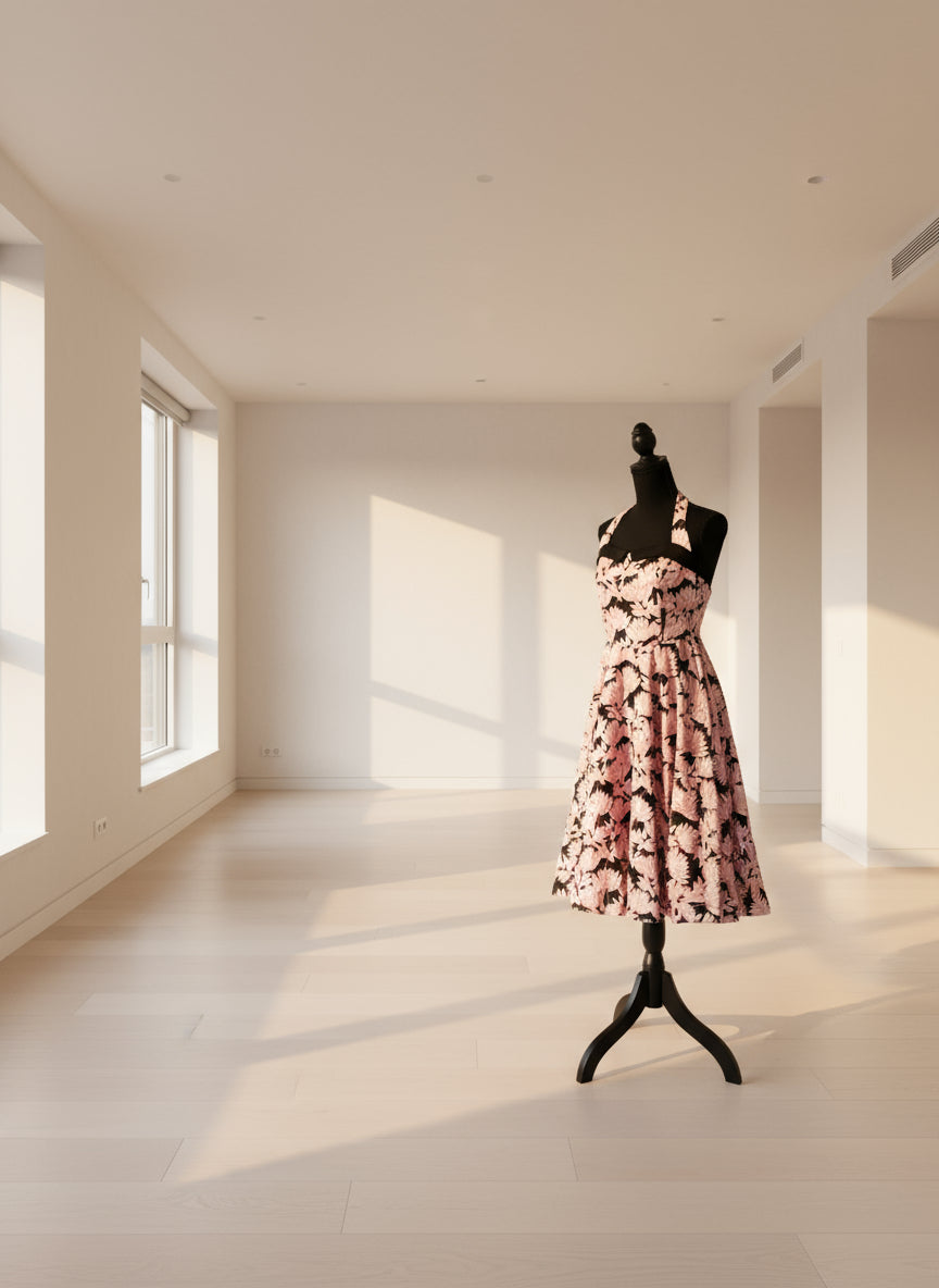 Floral Halter Dress - SAMPLE