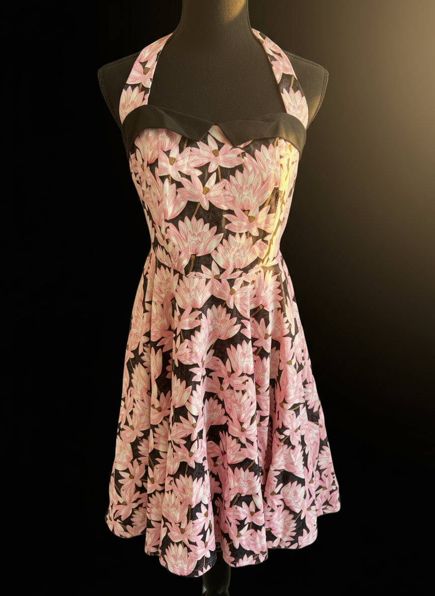 Floral Halter Dress - SAMPLE