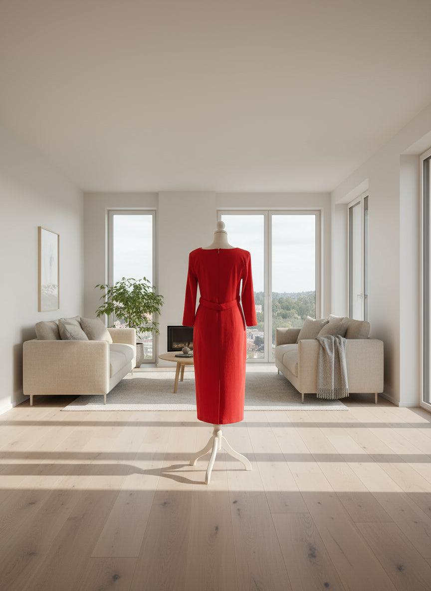 Vicki Dress in Crimson - SAMPLE