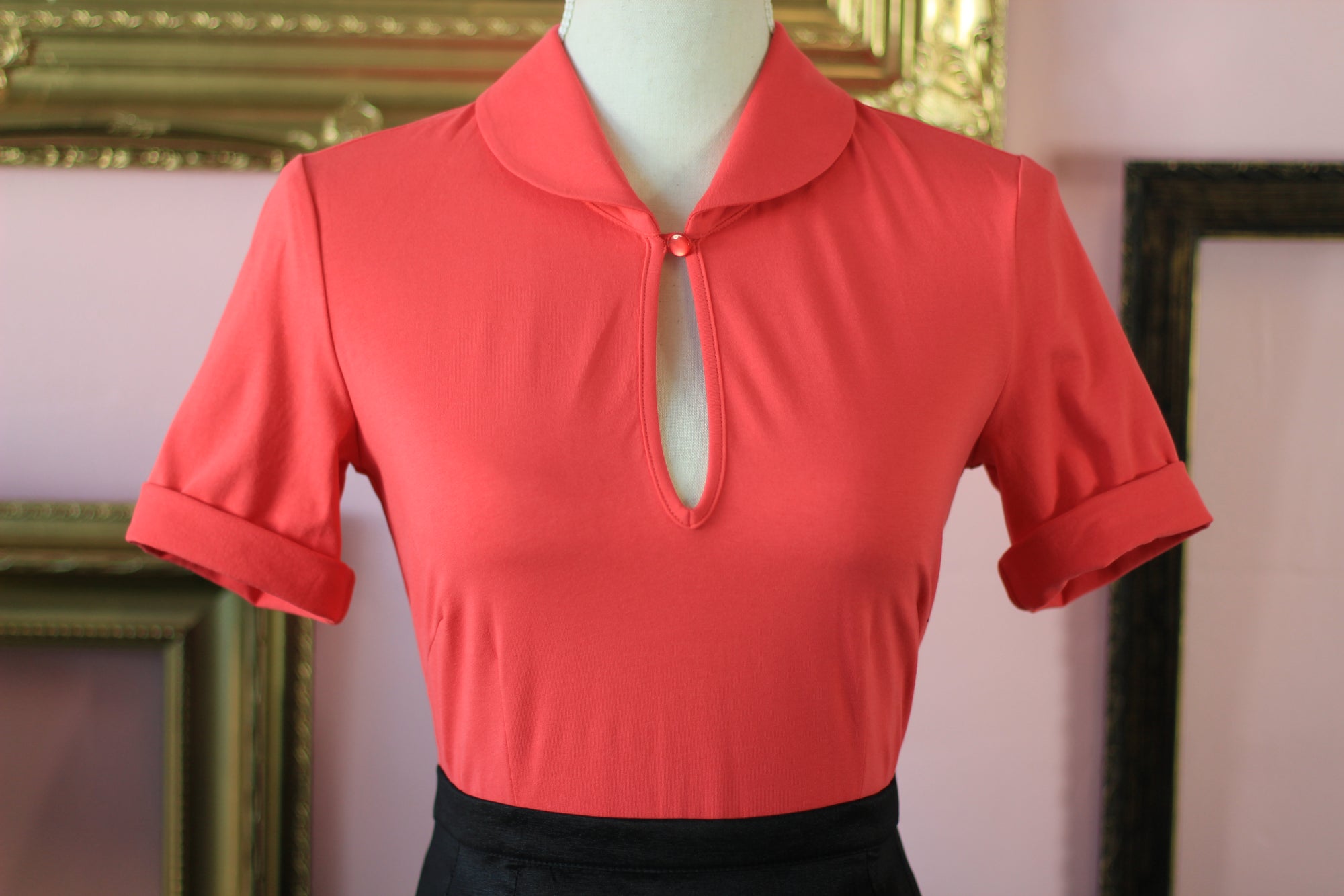 Key Note Blouse in Watermelon Pink - LAST ONE!
