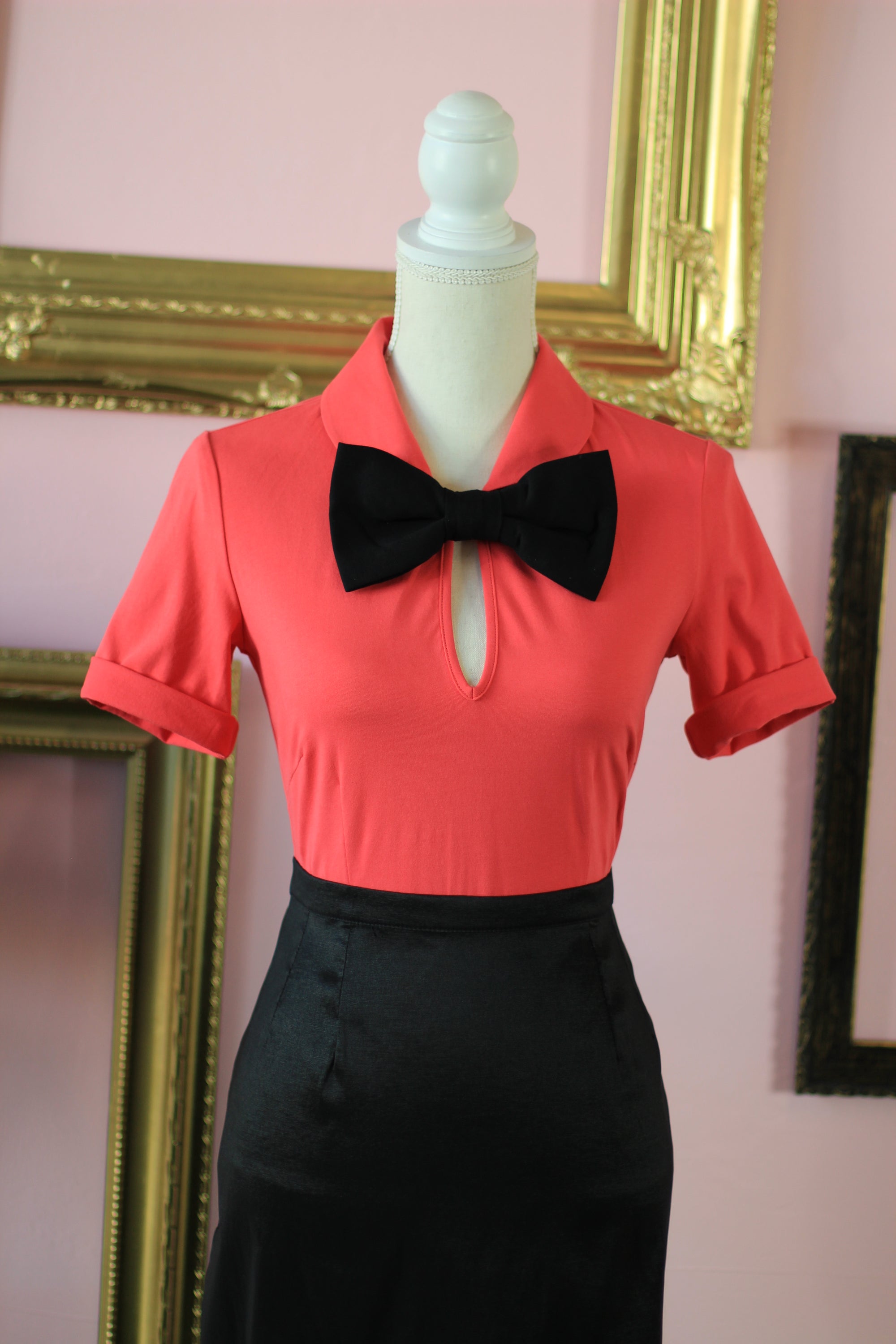 Key Note Blouse in Watermelon Pink - LAST ONE!