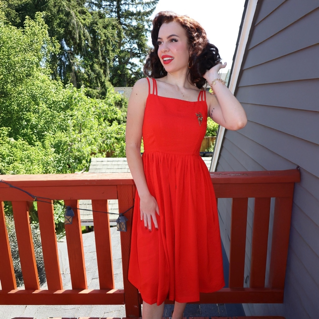 Tammy Circle Dress in Petite Red / XS Tammy Circle Dress in Petite Red / XS