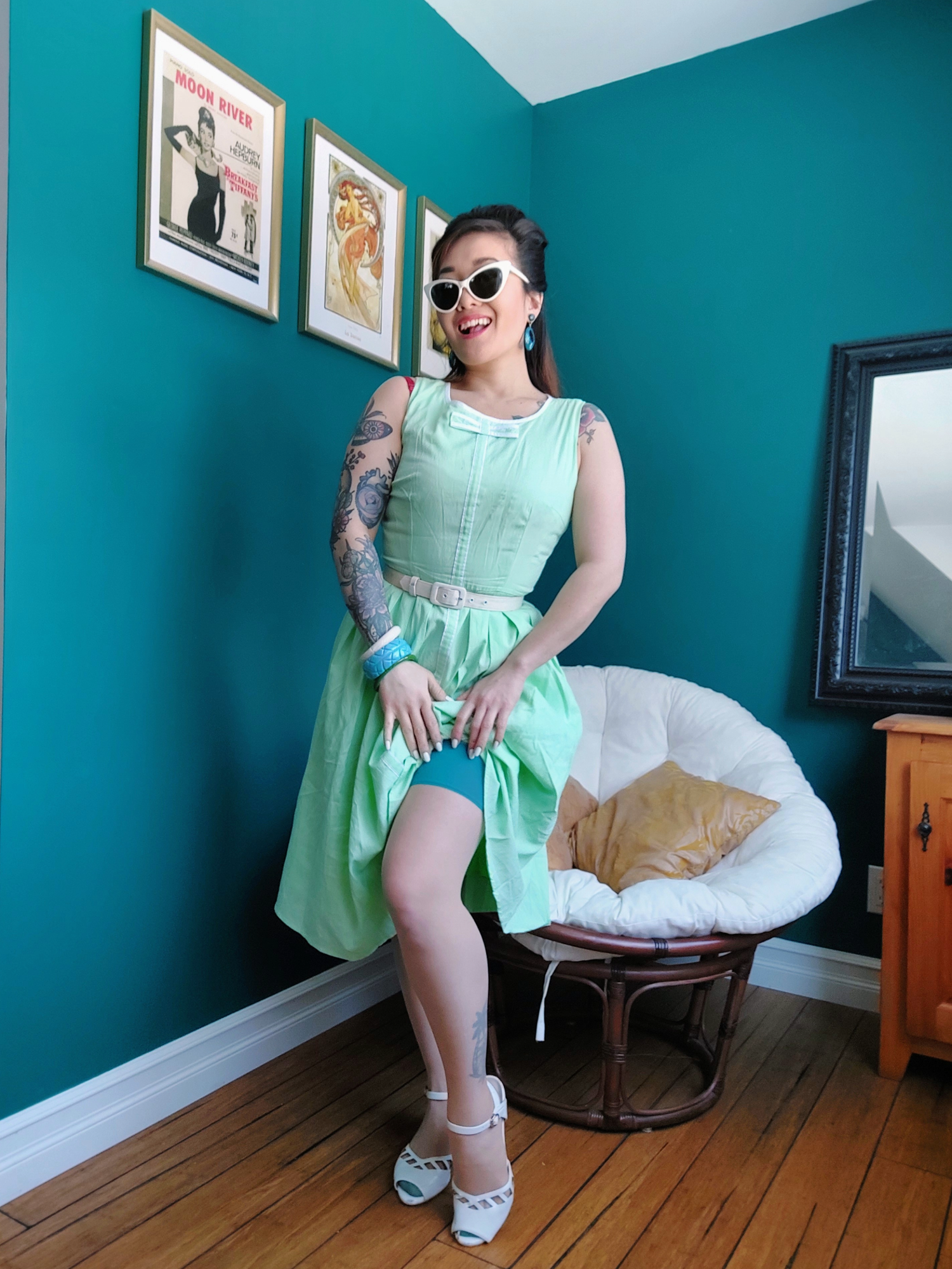 Samantha A-Line 60s-Inspired Dress 60's Floral / XS Samantha A-Line 60s-Inspired Dress 60's Floral / XS