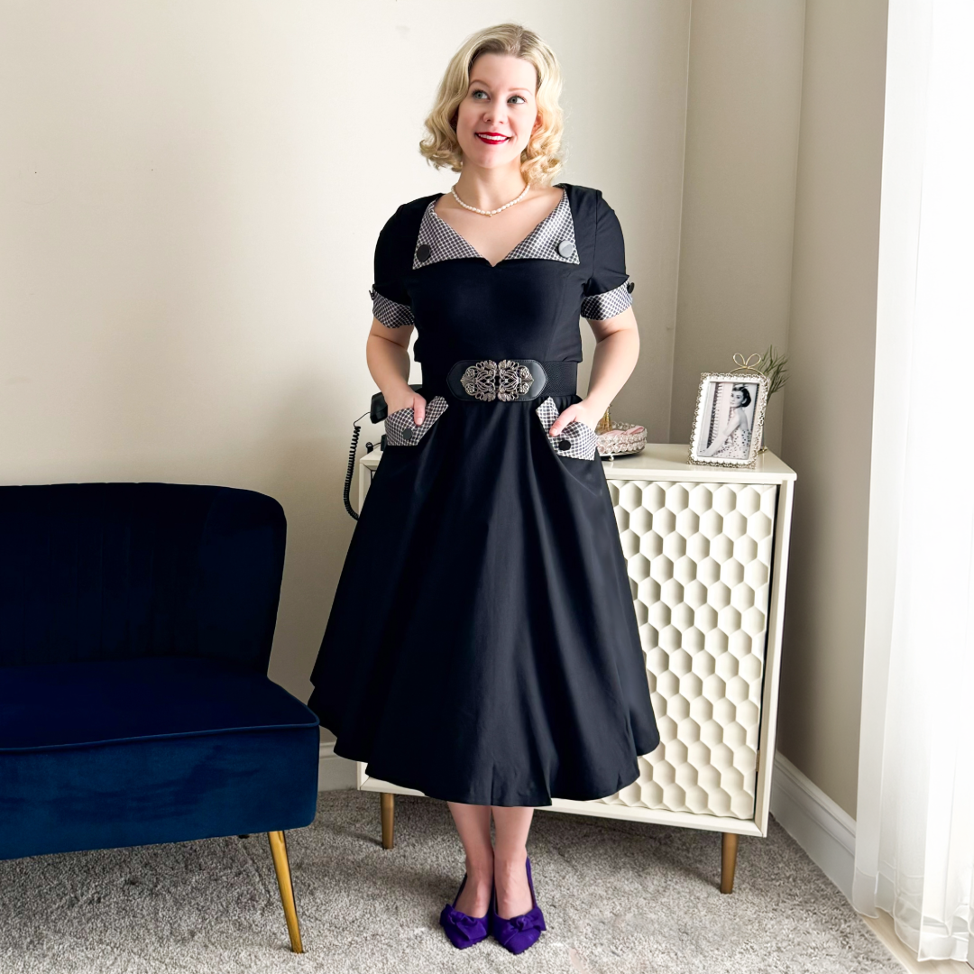 sample cocktail dress images Sample One of a Kind 150.00 Mid Century Couture Cocktails Evening Dress Small Black Satin Lace 3/4 Sleeve Mod Sweetheart Noir New Years Eve
