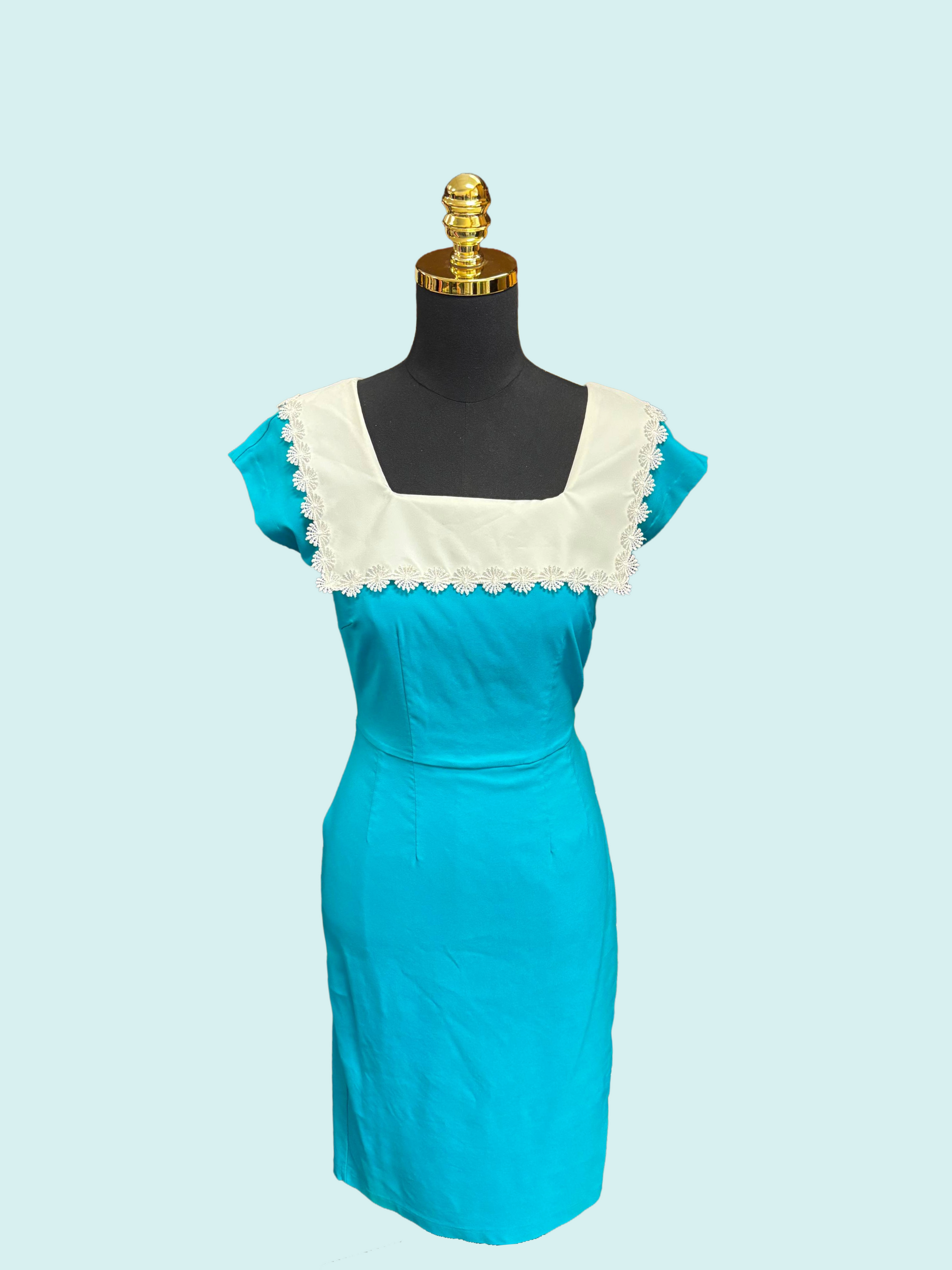 Margot Pencil Dress in Robin's Egg Blue
