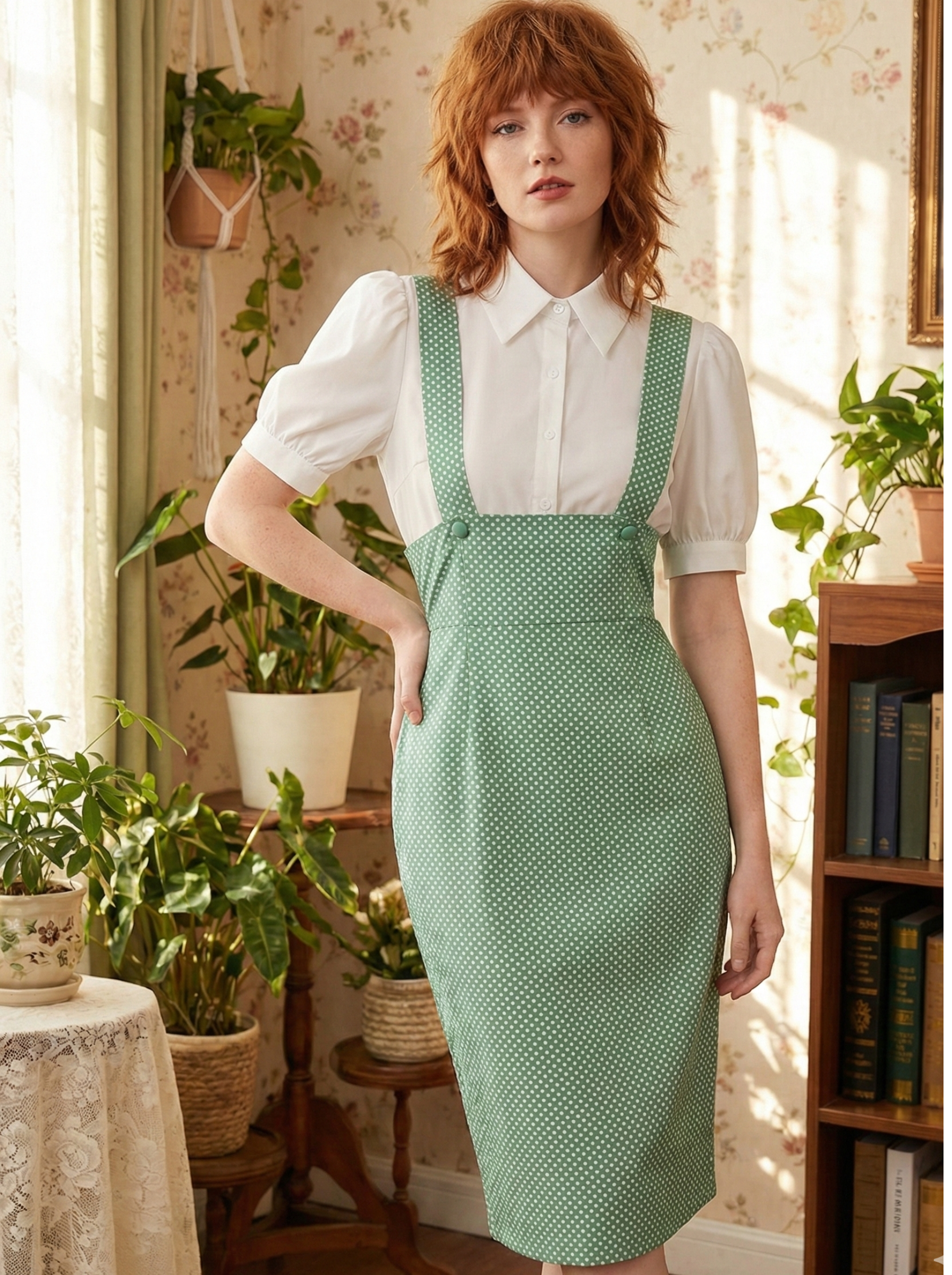 Green Polka Dot Jumper SAMPLE