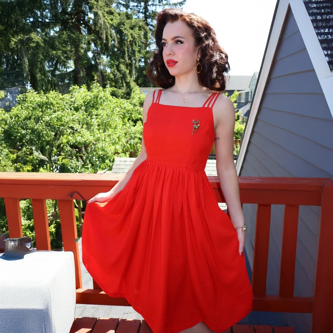 Tammy Circle Dress in Petite Red / XS Tammy Circle Dress in Petite Red / XS