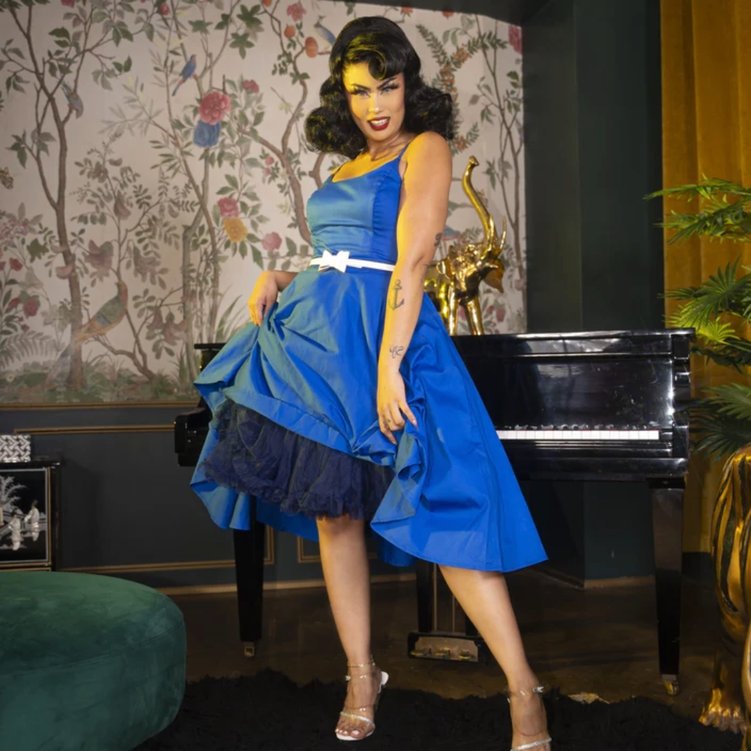 Peggy Retro-Inspired Full Circle Dress - Tatyana Clothing Peggy Retro-Inspired Full Circle Dress - Tatyana Clothing