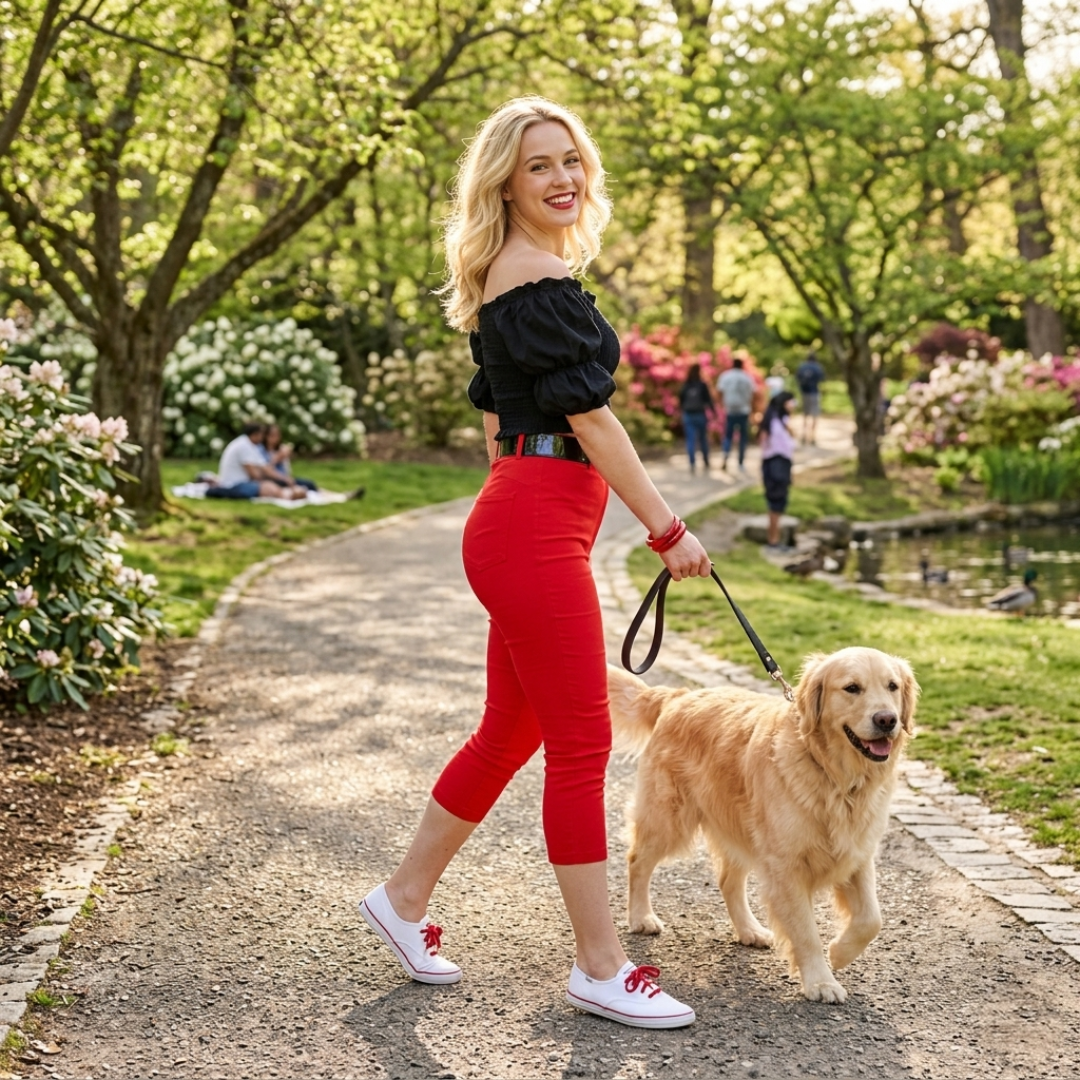 Luisa Capris in Red