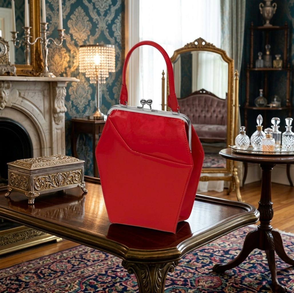 To Die For Purse in Patent Vegan Leather