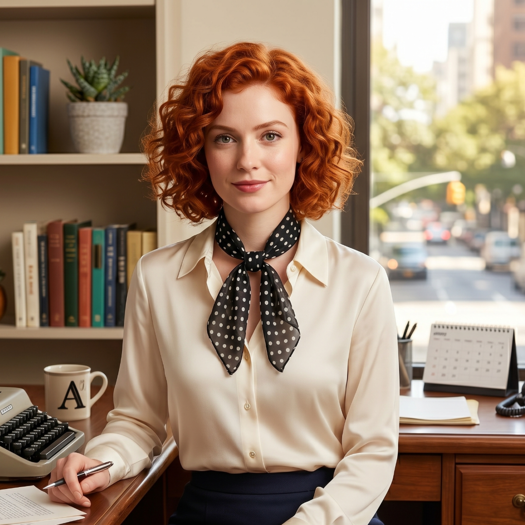 Vintage-Inspired Hair Scarf
