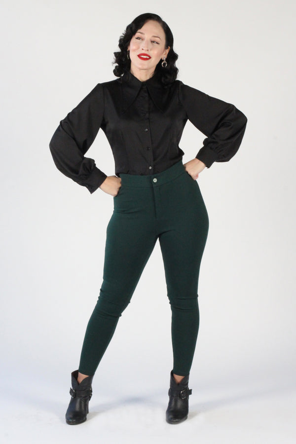 Elegant Solid Tapered/Carrot Dark Green Plus Size Pants (Women's) -  Walmart.com