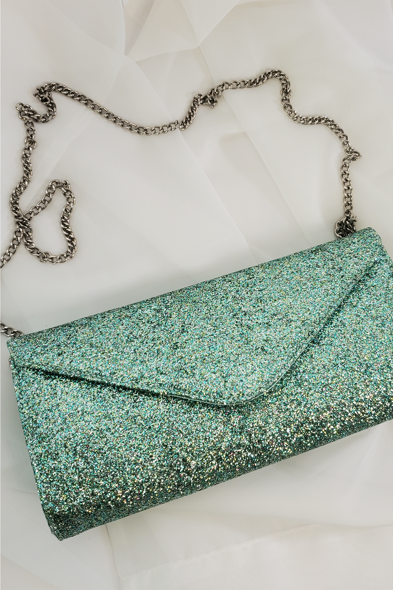 Cotton Purse With Sequins + Chain Handle – Charmed Boutique