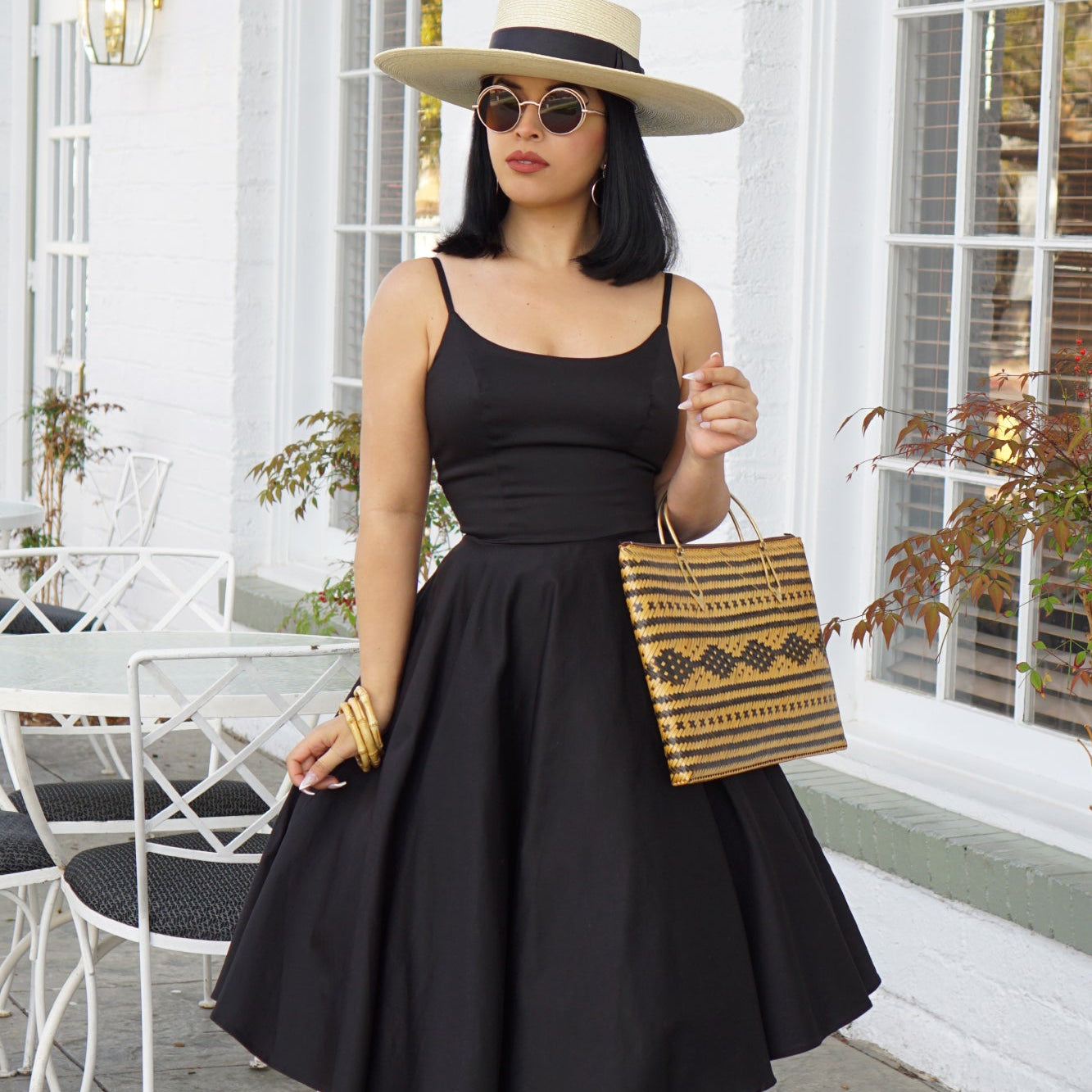 Trixie Circle Dress in Black