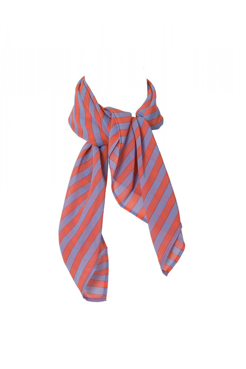 Scarf with Pink and Blue Stripes