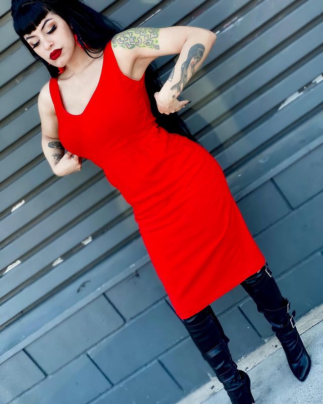Sophia Pencil Dress in Red